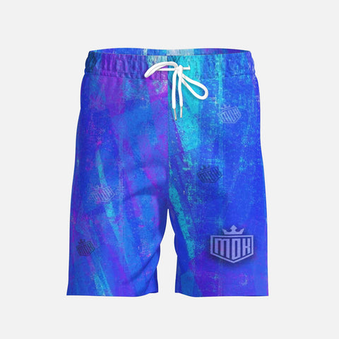 MDK Blue Design Men's All-over Print Beach Shorts (Printy6)
