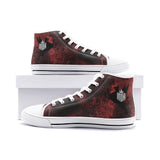 MDK Red Stressed Unisex High Top Canvas Shoes