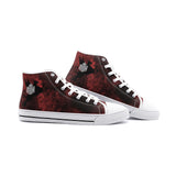 MDK Red Stressed Unisex High Top Canvas Shoes