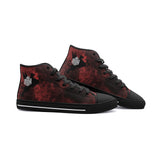 MDK Red Stressed Unisex High Top Canvas Shoes