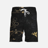 MDK Gold Design Men's All-over Print Beach Shorts (Printy6)