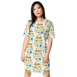 whimsical Love T-shirt dress