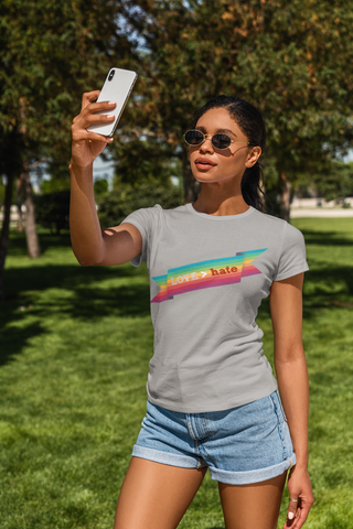 Love > hate Short-Sleeve Unisex T-Shirt